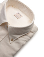 Fitted Body Skjorta Flanell Benvit