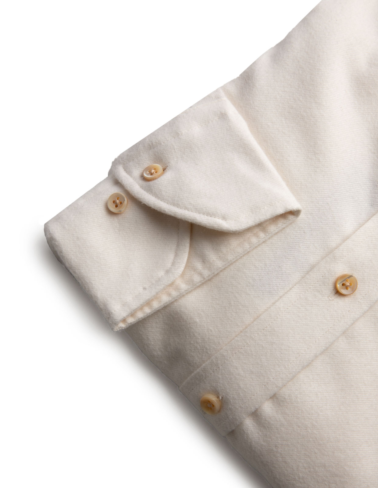 Fitted Body Skjorta Flanell Benvit