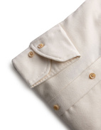 Fitted Body Skjorta Flanell Benvit