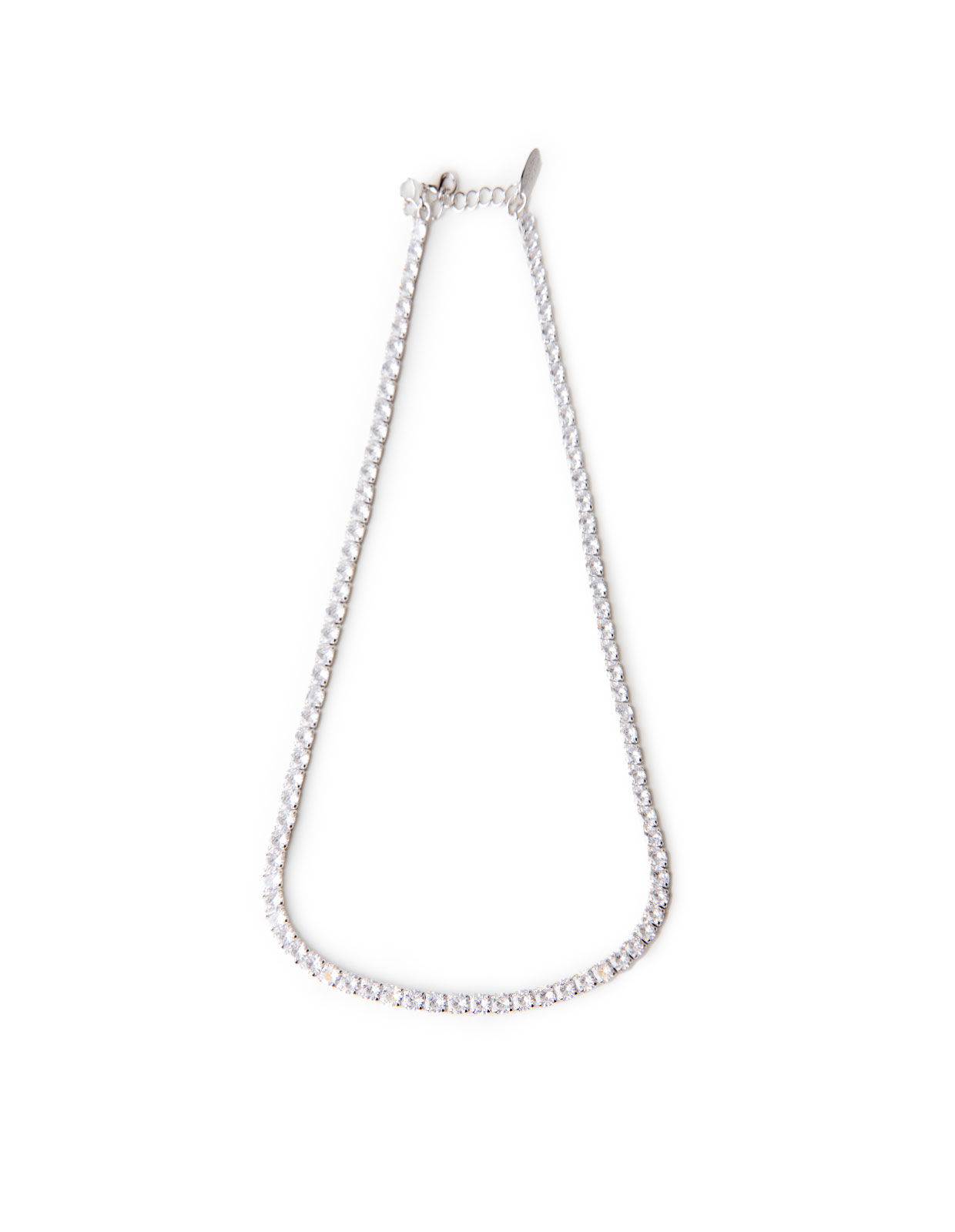 Zara Halsband Rhodium/Crystal