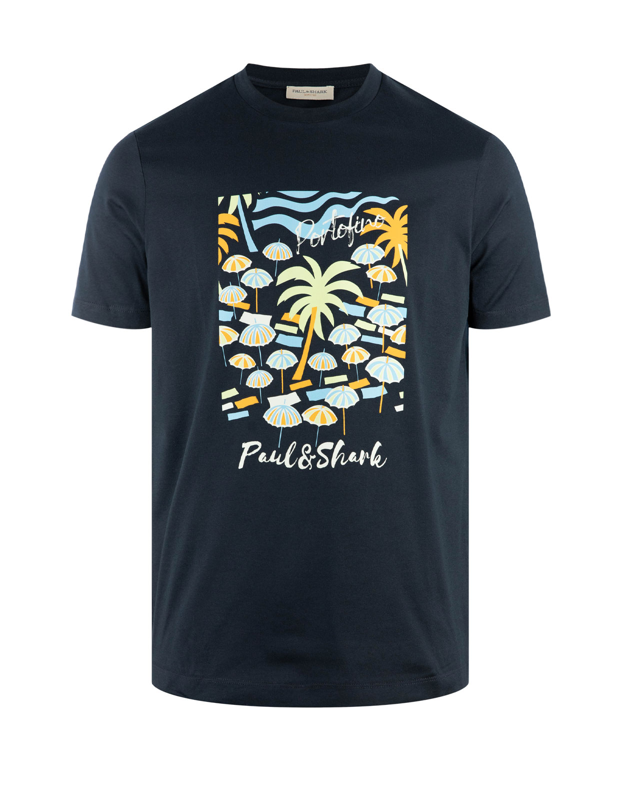 T-Shirt Tryck Navy Stl L