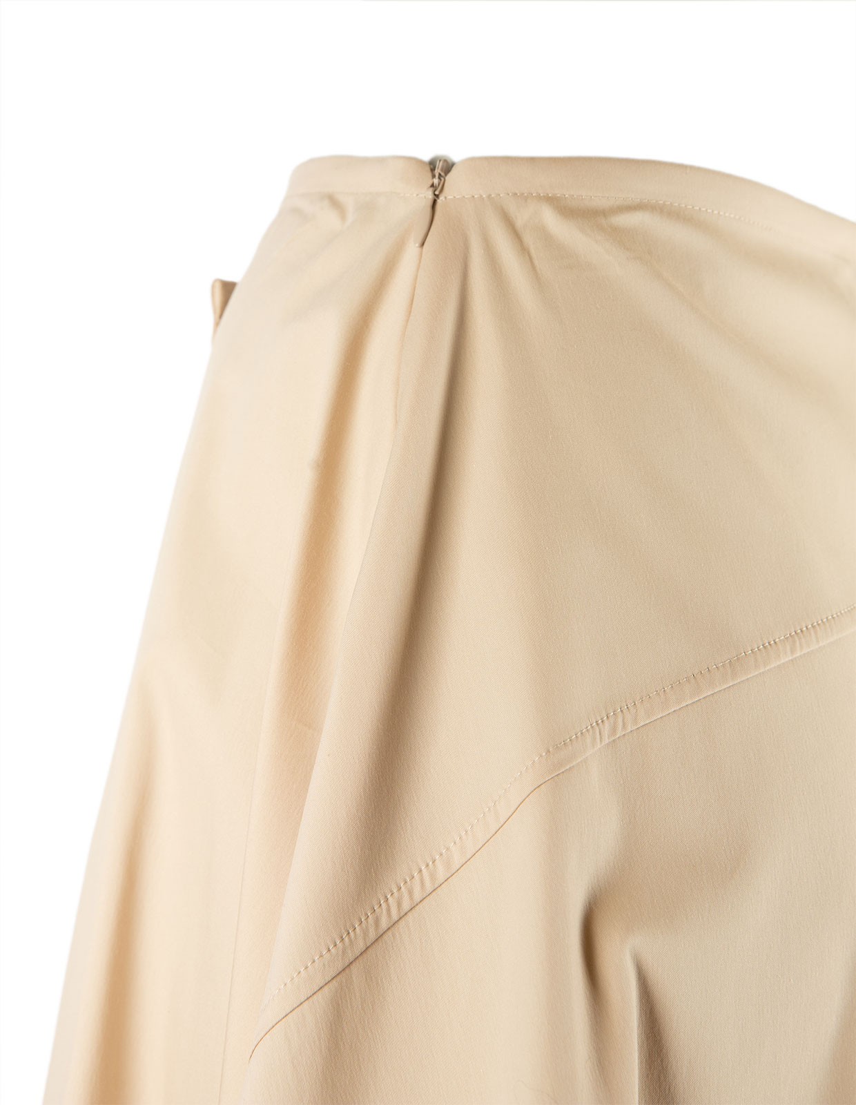 Kjol Bomullspoplin Beige Stl 40