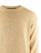 Tröja Rundhals Bomull Melerad Beige Stl 56