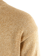 Tröja Rundhals Bomull Melerad Beige Stl 56