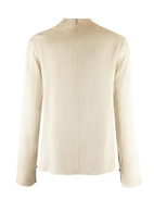 Ayumi Blus Siden Benvit