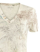 Evy T-Shirt Linne Beige Stl XL
