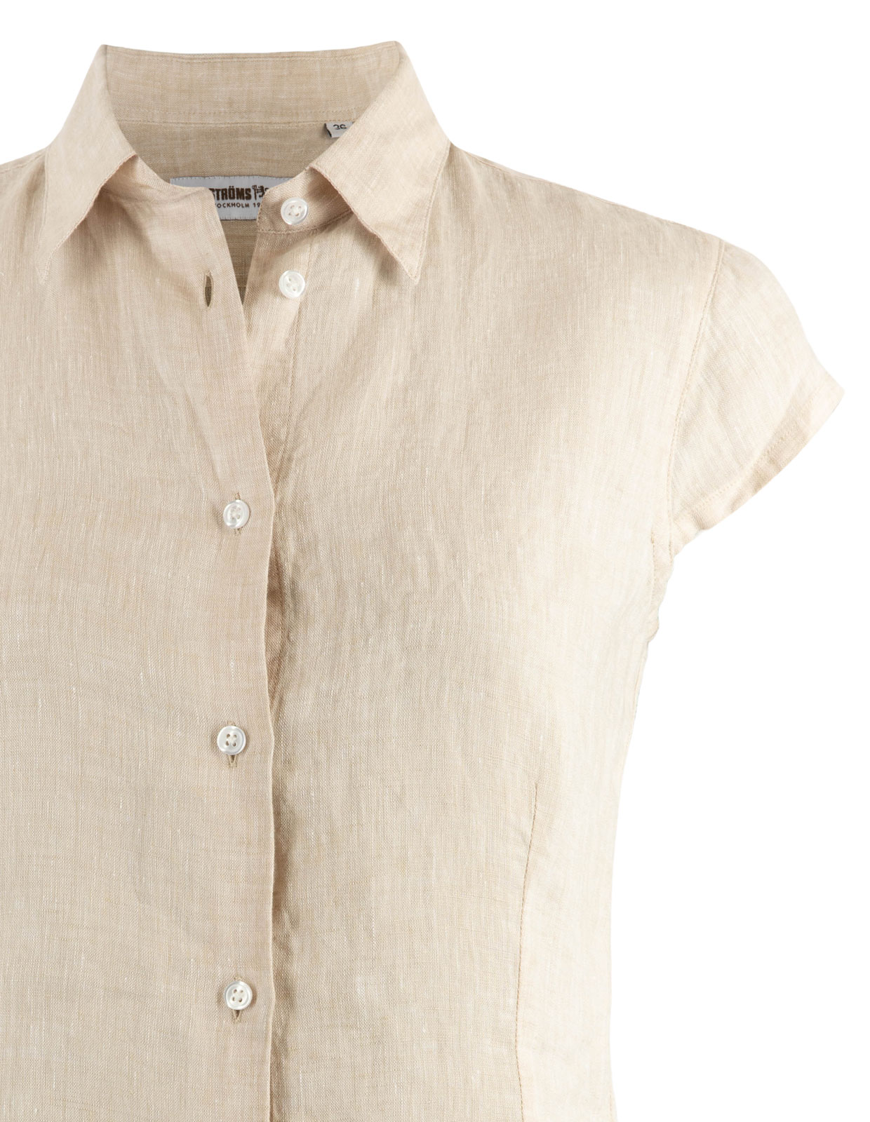 Skjorta Holkärm Linne Beige Stl 44