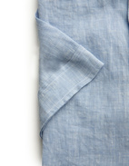 Fitted Body Kortärmsskjorta Linne Ljusblå XL