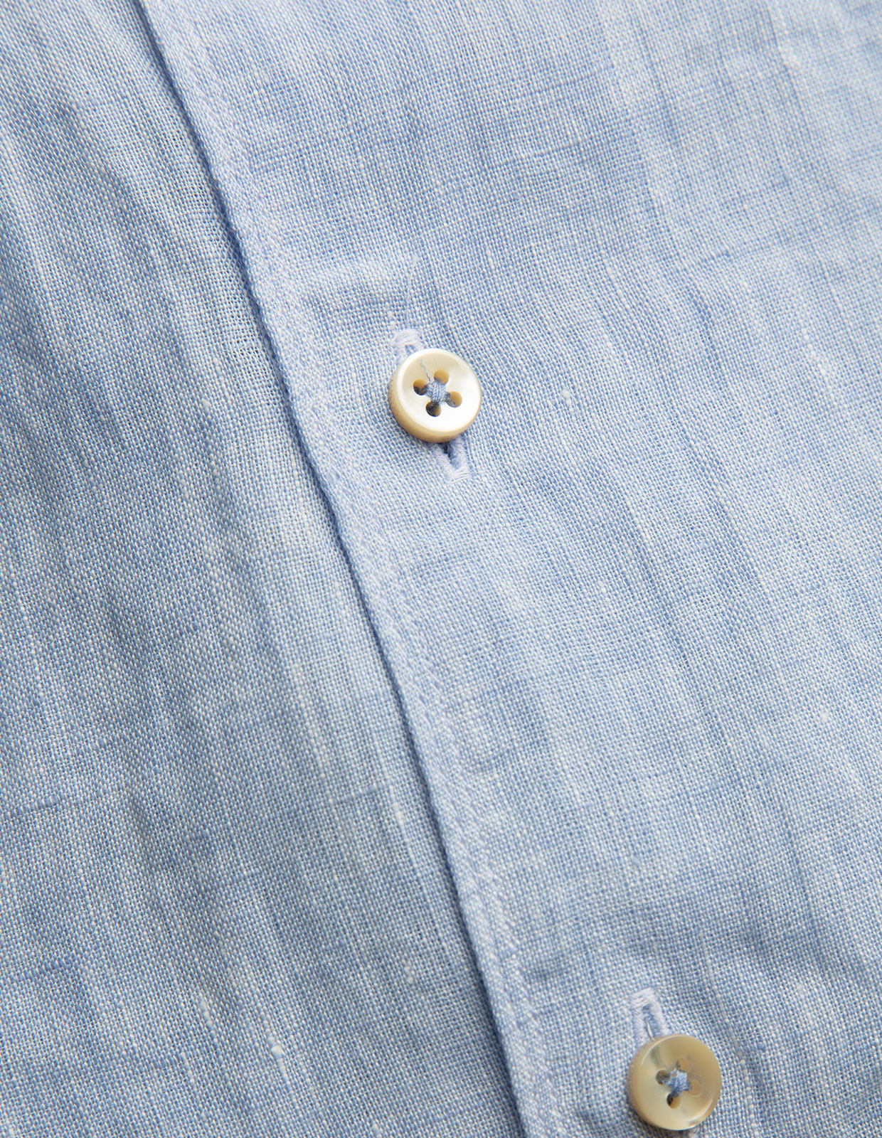 Fitted Body Kortärmsskjorta Linne Ljusblå XL