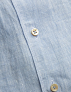 Fitted Body Kortärmsskjorta Linne Ljusblå XL