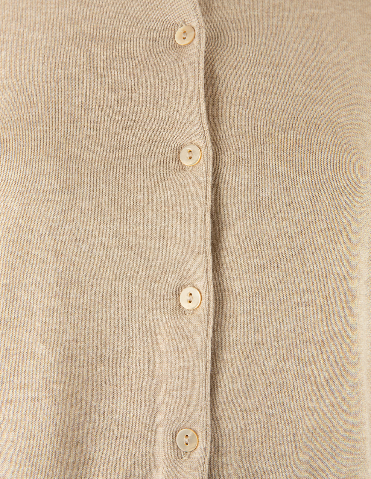 Cardigan Bomull/Viscose Ljusbeige Stl 38