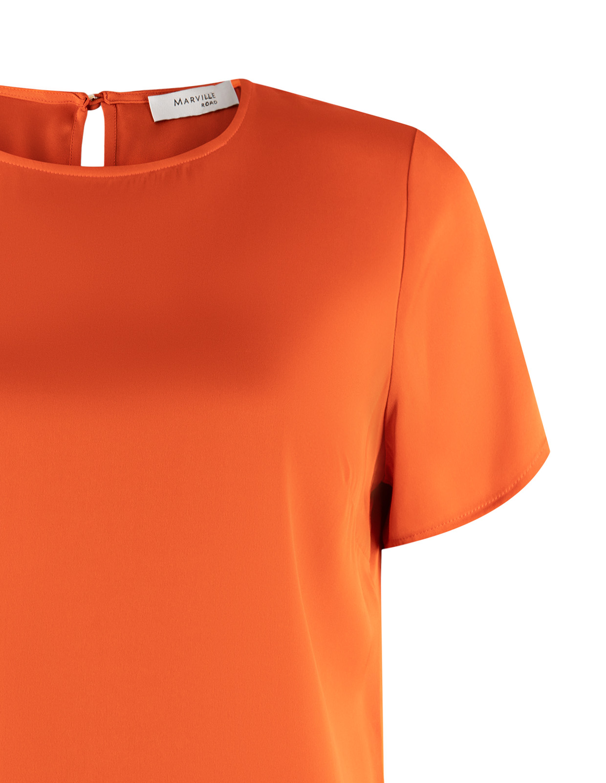 Lorna T-shirt Siden Orange Stl 42
