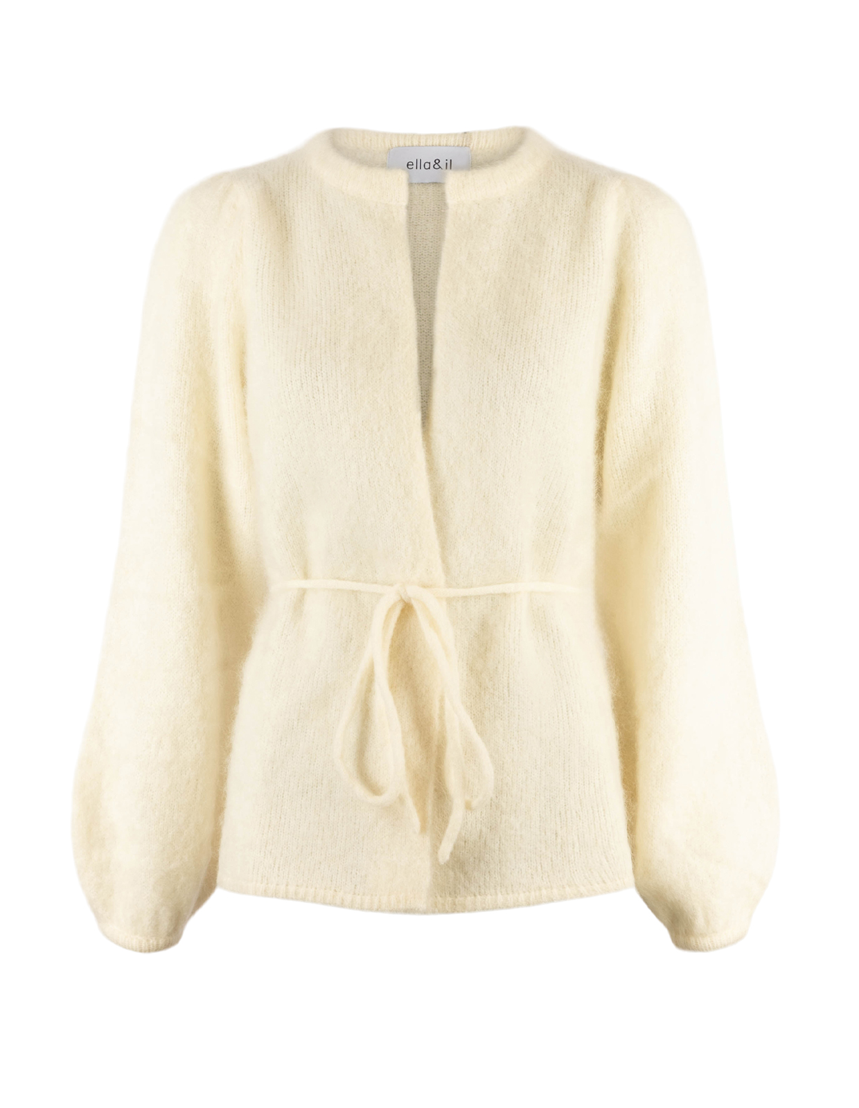 Fredrikke Cardigan Mohair Benvit