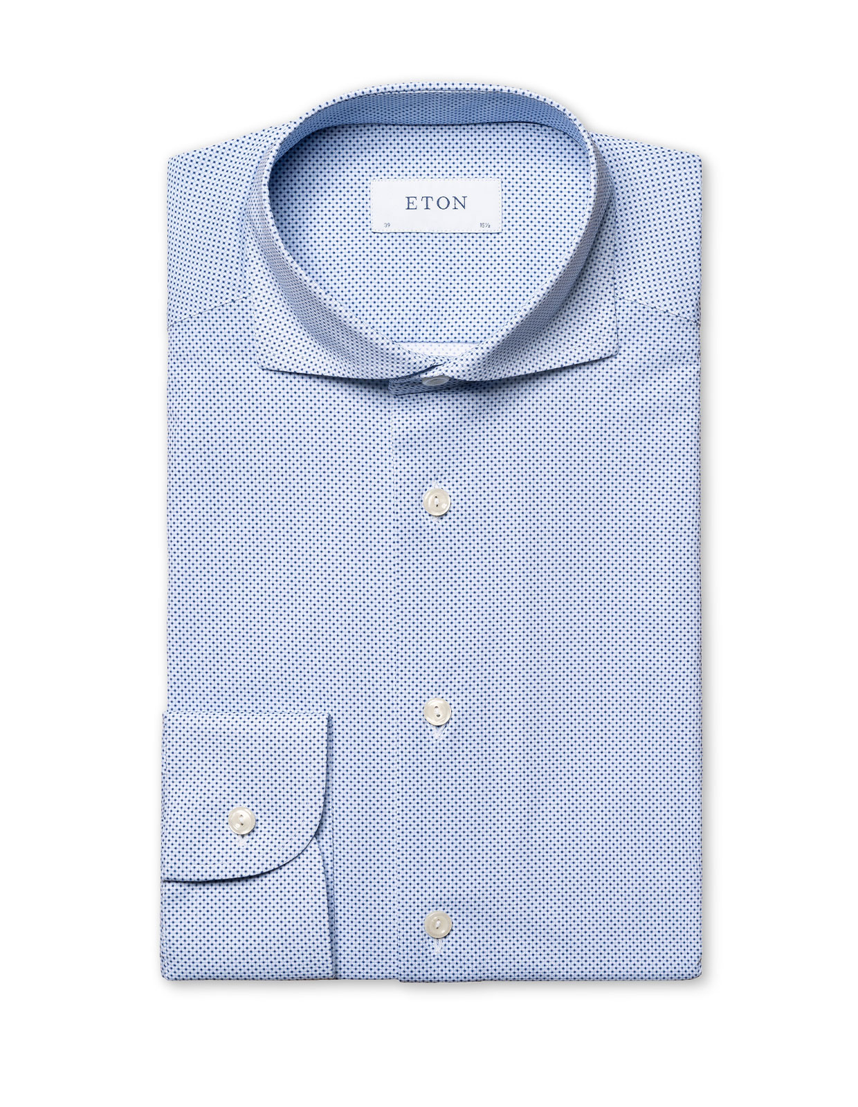 Slim Fit Skjorta Fyrvägsstretch Blå Stl 38