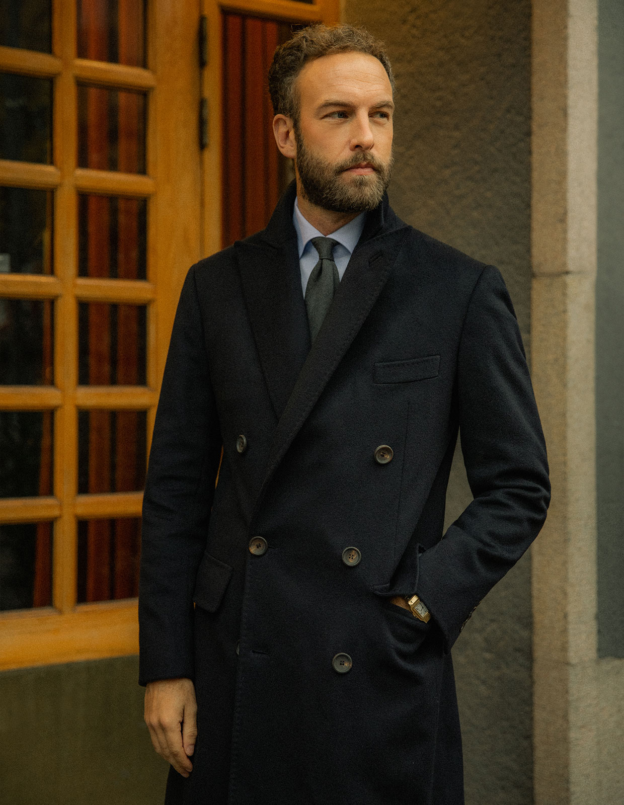 Sartorial Rock Ull/Cashmere Navy Stl 56