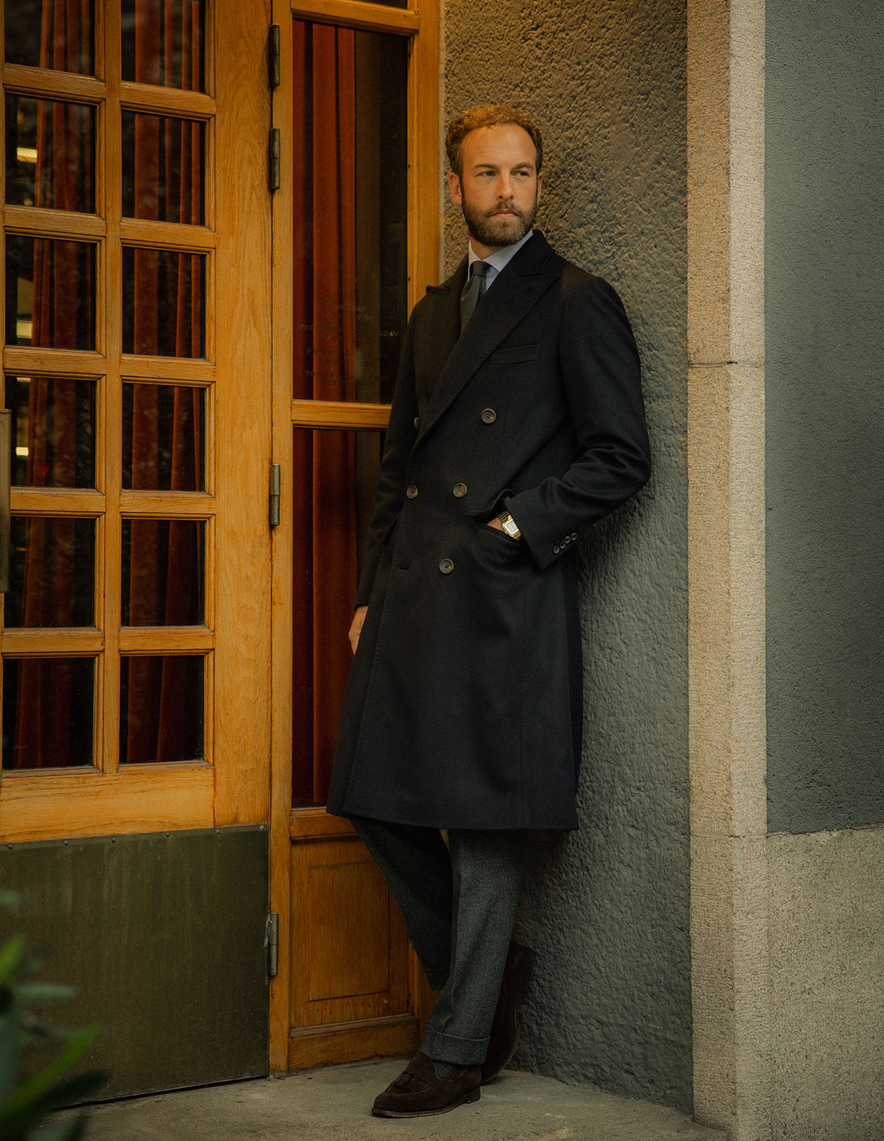 Sartorial Rock Ull/Cashmere Navy Stl 56