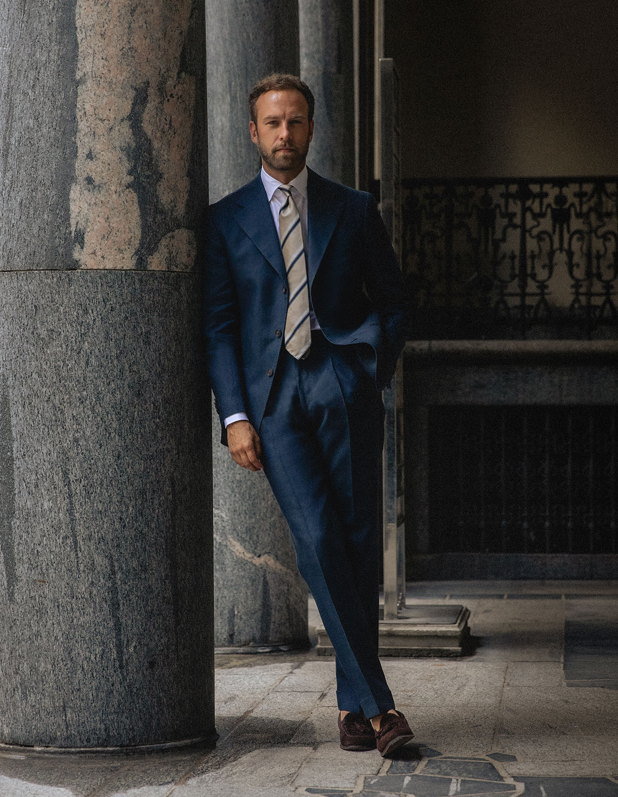 Sartorial Trouser Linne Navy 48