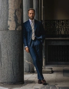 Sartorial Trouser Linne Navy 48