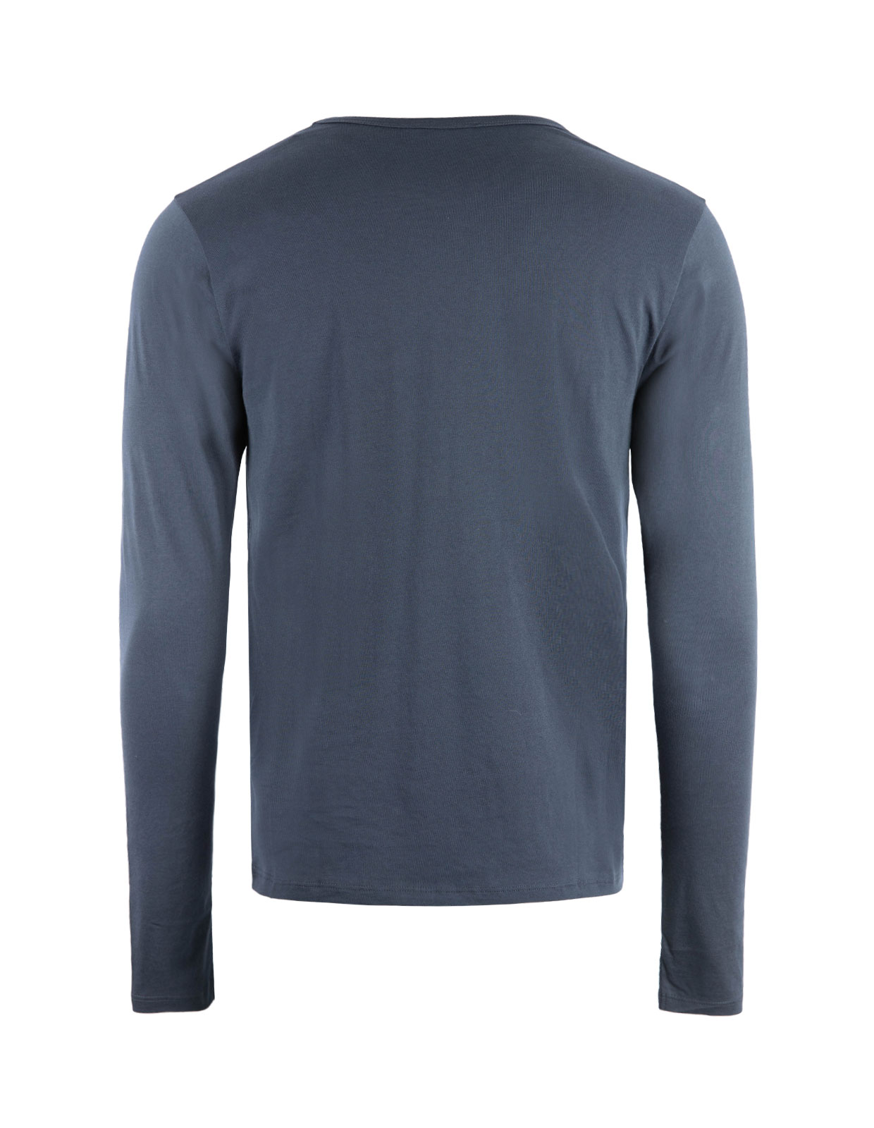 Långärmad T-shirt Pimabomull Marinblå Stl XL