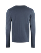Långärmad T-shirt Pimabomull Marinblå Stl XL