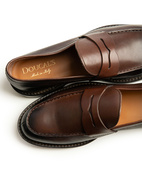 Penny Loafer Läder Brun Stl 44