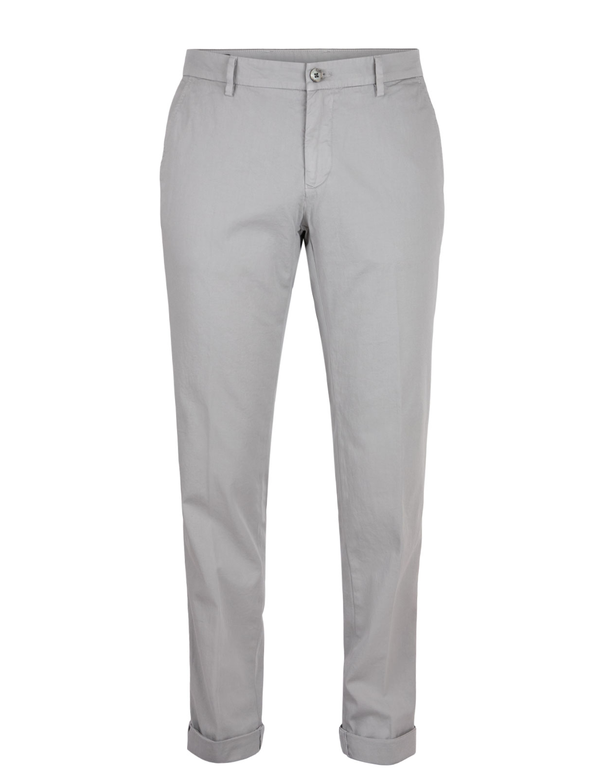 Milano Slim Chinos Cotton Stretch Pearl Grey