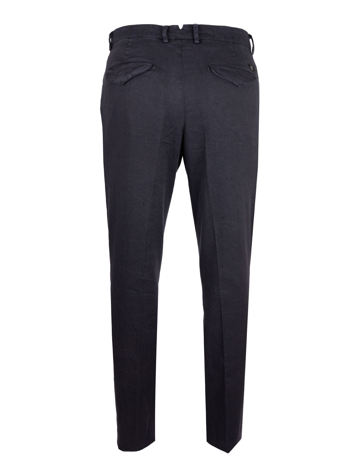 Amalfi Pleat Chinos Linen Cotton Stretch Blue Navy