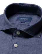 Slim Fit Skjorta Linne Navy Stl 40