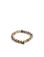 Lhasa Armband Blå/Vit/Brun/Silver