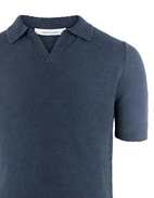 Open Polo Linne/Bomull Navy 48