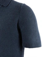 Open Polo Linne/Bomull Navy 48