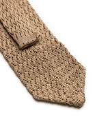 Slips Stickad Zig Zag Guldbeige