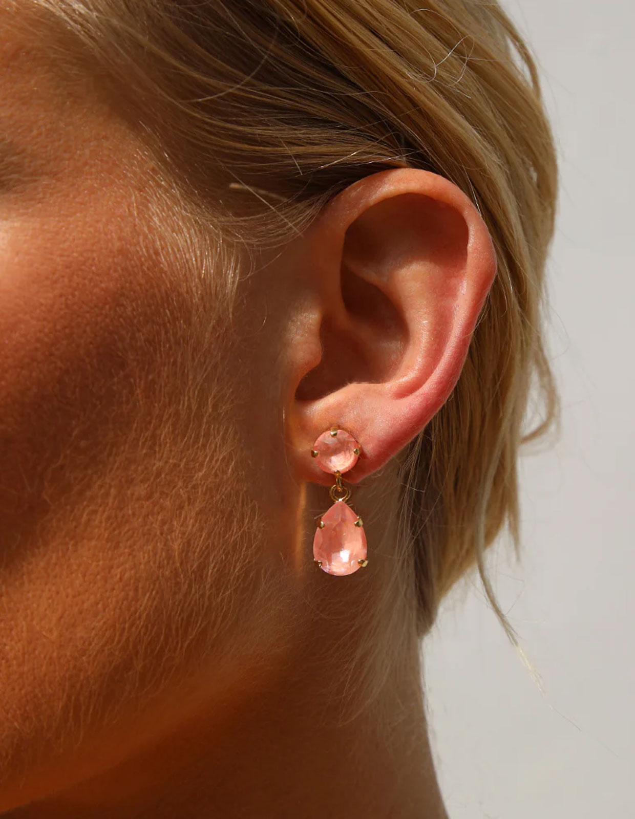 Mini Drop Earring Gold Flamingo