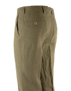 Slacks Chinos Linne Olivgrön