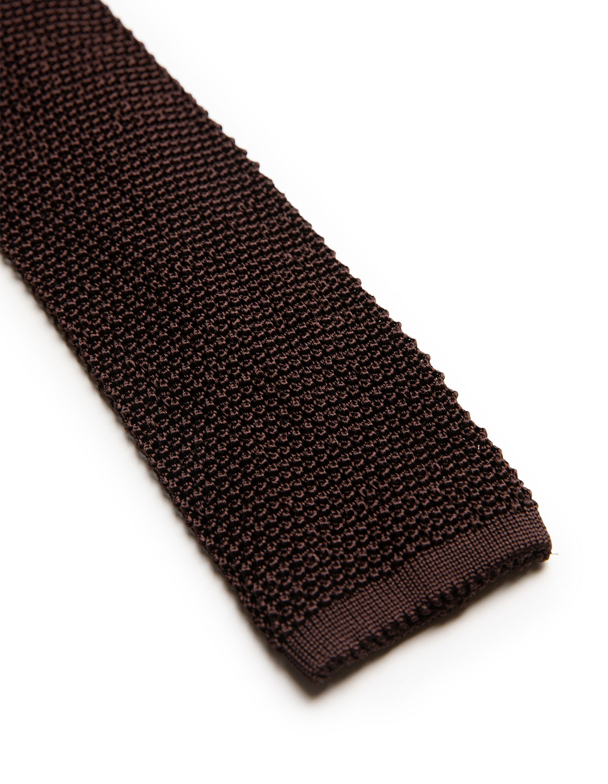 Grana Riso Stickad Slips Siden Mörkbrun One Size