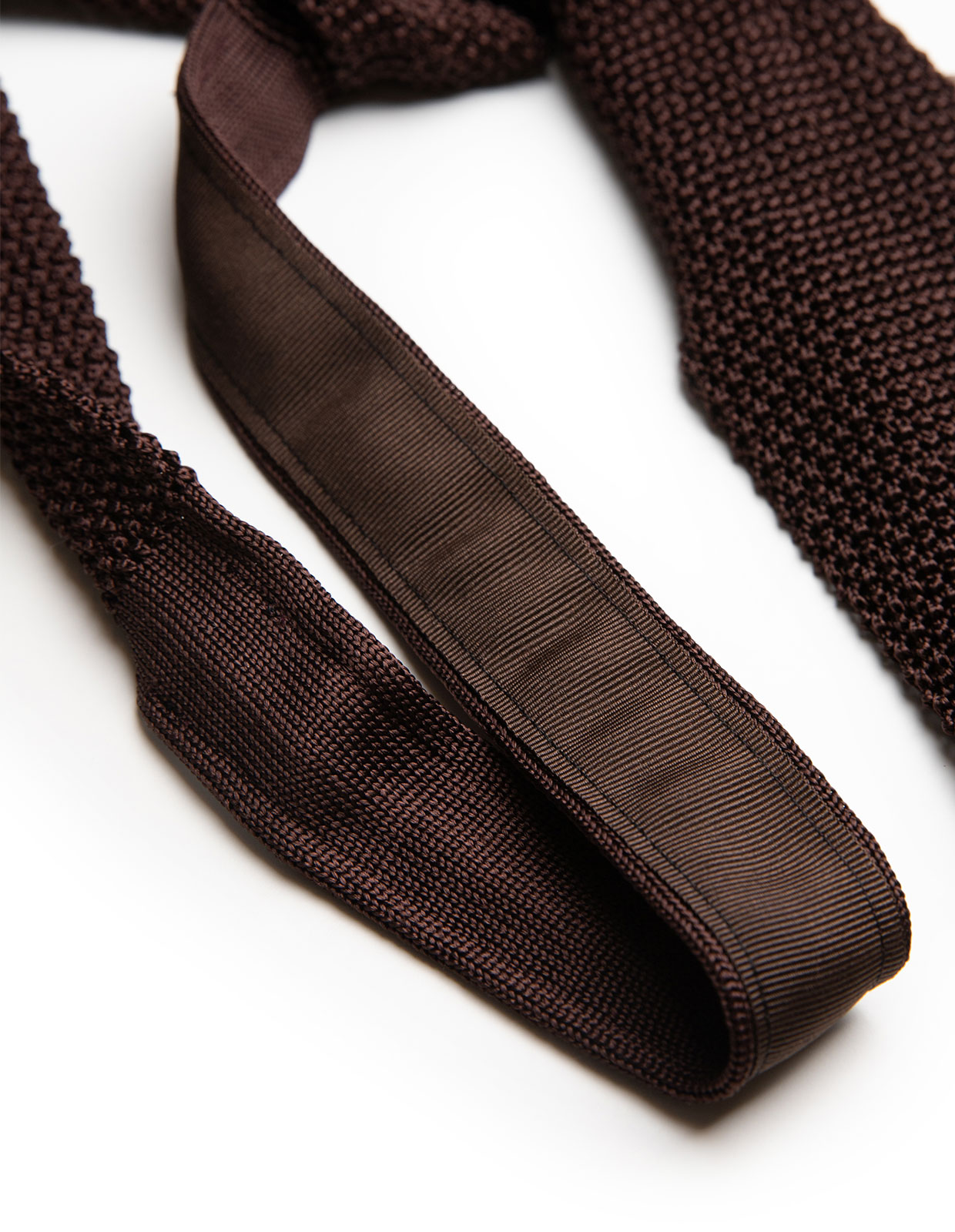 Grana Riso Stickad Slips Siden Mörkbrun One Size