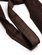 Grana Riso Stickad Slips Siden Mörkbrun One Size