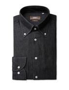 Slim Fit Skjorta Denim Vintage Svart Stl 43
