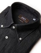 Slim Fit Skjorta Denim Vintage Svart Stl 43