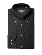 Regular Fit Skjorta Denim Vintage Svart 46