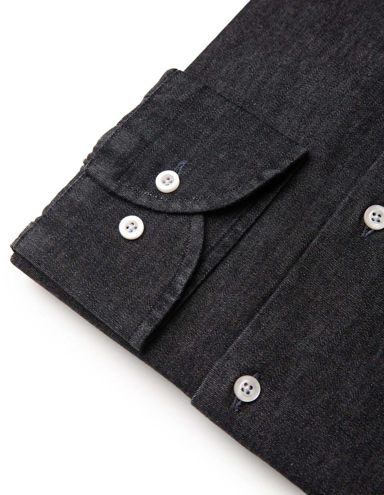 Regular Fit Skjorta Denim Vintage Svart 46