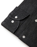 Regular Fit Skjorta Denim Vintage Svart 46