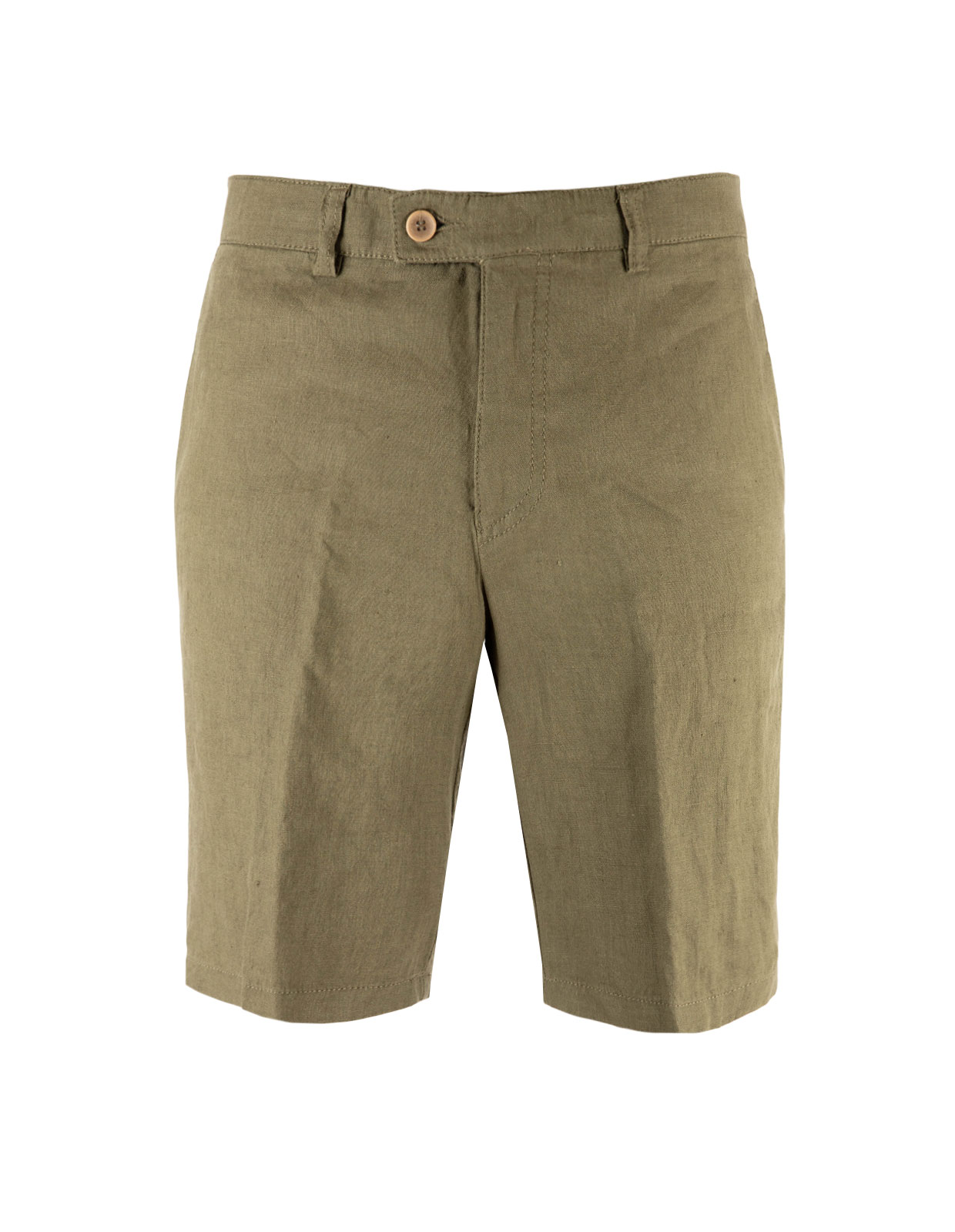 Slacks Shorts Linne Olivgrön Stl 48