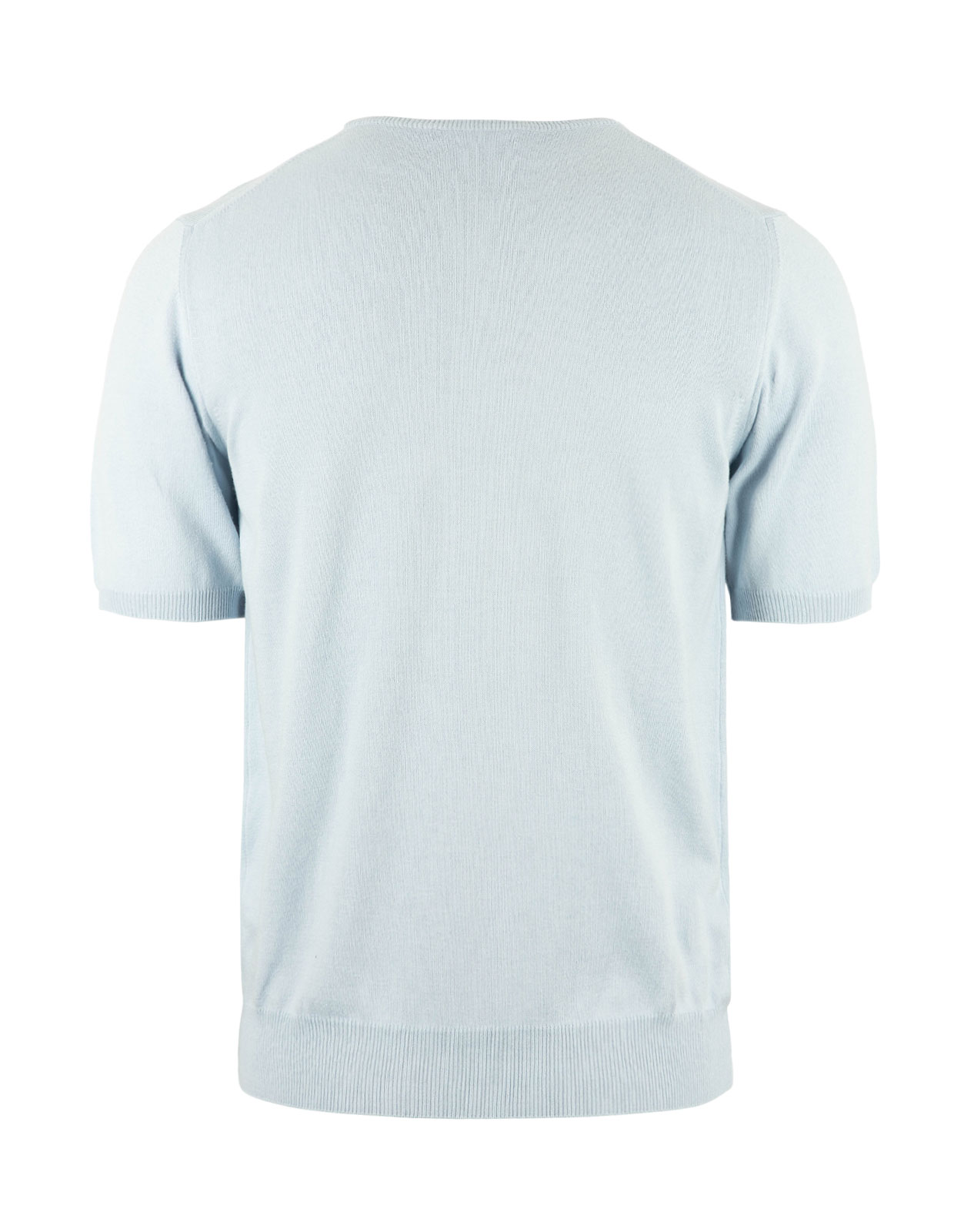 T-shirt Finstickad Bomull Ljusblå XL