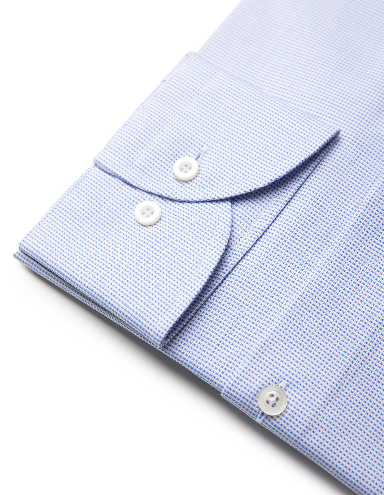 Slim Fit Skjorta Texturmönster Ljusblå Stl 39
