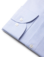 Slim Fit Skjorta Texturmönster Ljusblå Stl 39