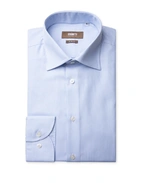 Slim Fit XLÄ Skjorta Bomull Randig Blå/Vit