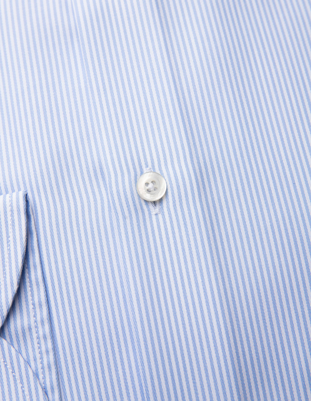 Slim Fit XLÄ Skjorta Bomull Randig Blå/Vit