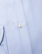 Slim Fit Skjorta Bomull Vit/Ljusblå Stl 39