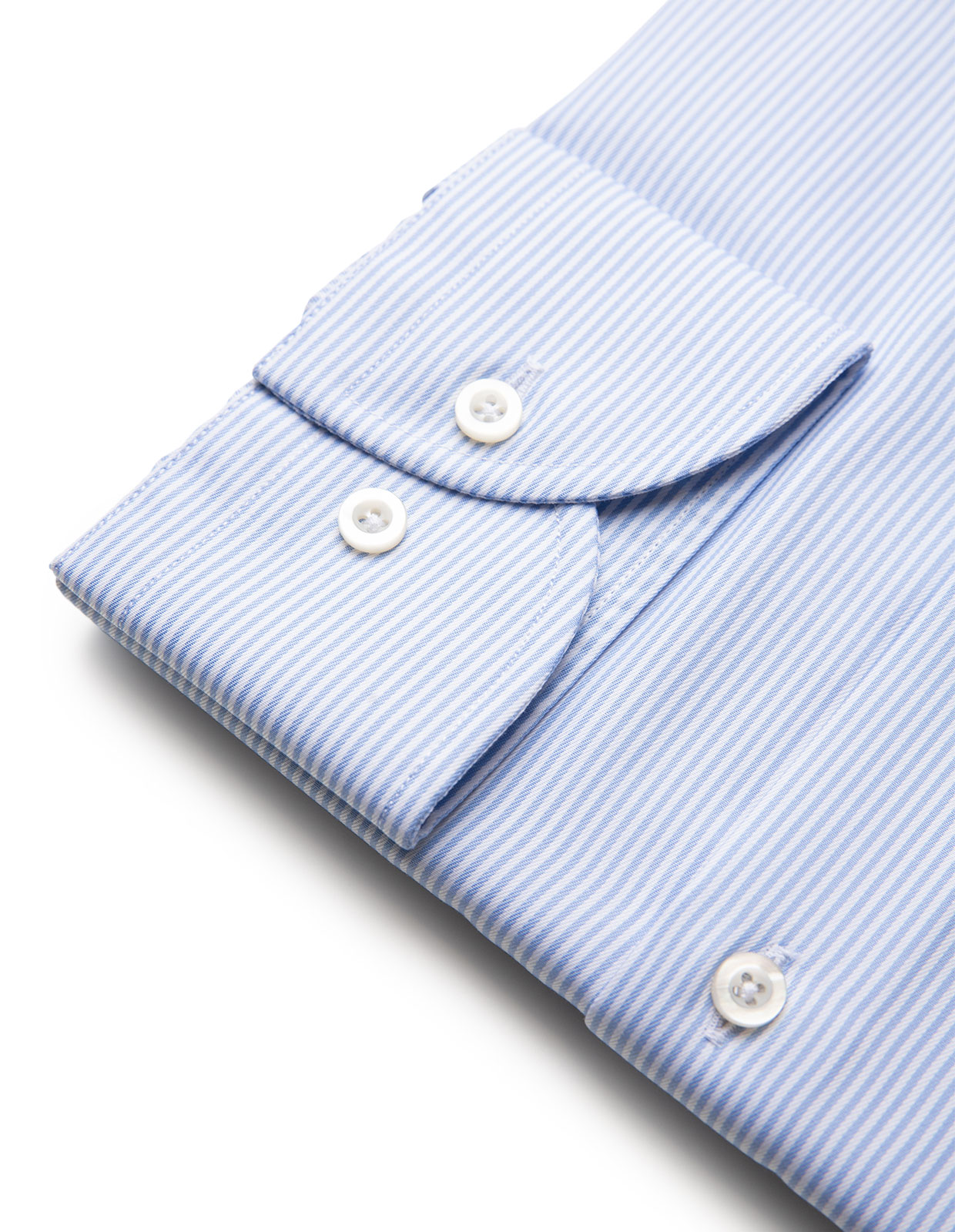 Regular Fit XLÄ Skjorta Bomull Randig Blå/VIt